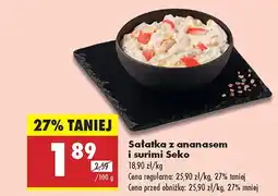 Biedronka Sałatka z ananasem i surimi Seko oferta