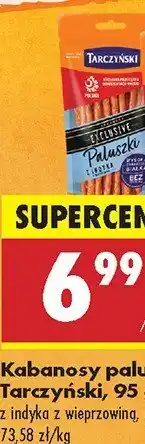 Biedronka Kabanosy paluszki z indyka z wieprzowiną Tarczyński oferta
