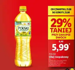 Lidl POLSKI Olej rzepakowy oferta