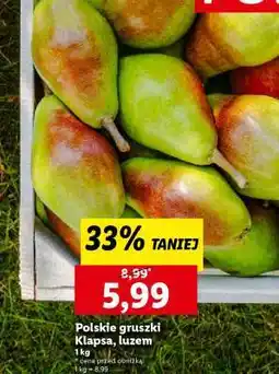Lidl Polskie gruszki klapsa, luzem oferta