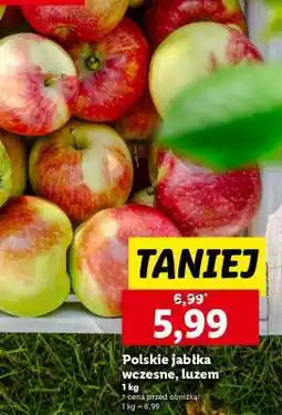Lidl Polskie jabłka wczesne, luzem oferta