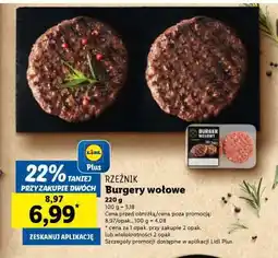 Lidl RZEŹNIK Burgery wołowe oferta