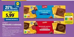 Lidl SONDEY Herbatniki z czekoladą oferta