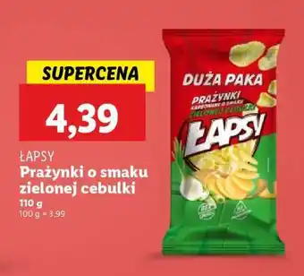 Lidl ŁAPSY Prażynki o smaku zielonej cebulki oferta