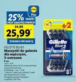Lidl GILLETTE BLUE3 Maszynki do golenia dla mężczyzn, 3-ostrzowe oferta