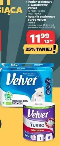 Netto Papier toaletowy delikatnie biały Velvet oferta