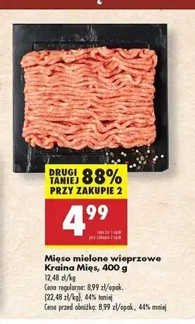Biedronka Mięso mielone z karkówki wieprzowej Kraina Mięs oferta