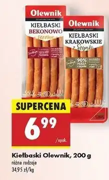 Biedronka Kiełbaski krakowskie z szynki Olewnik oferta