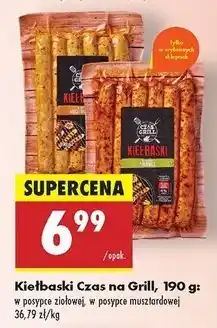 Biedronka Kiełbaski w posypce musztardowej Czas Na Grill oferta