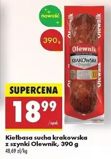 Biedronka Kiełbasa krakowska z szynki Olewnik oferta