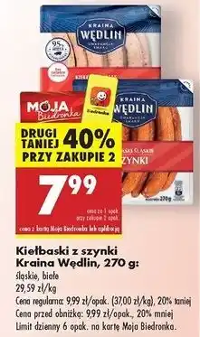 Biedronka Kiełbasa śląska z szynki Kraina Wędlin oferta