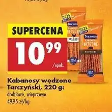 Biedronka Kabanosy wędzone wieprzowe Tarczyński oferta