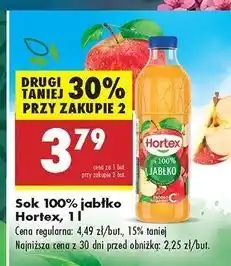 Biedronka Sok jabłkowy 100% Hortex oferta