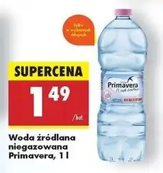 Biedronka Woda niegazowana Primavera oferta