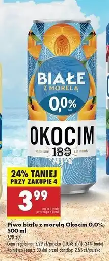 Biedronka Piwo Okocim Białe Z Morelą 0.0% oferta