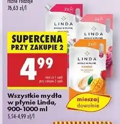 Biedronka Mydło w płynie malina Linda oferta