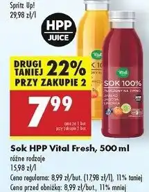 Biedronka Sok jabłko-pomarańcza-mango Vital Fresh oferta
