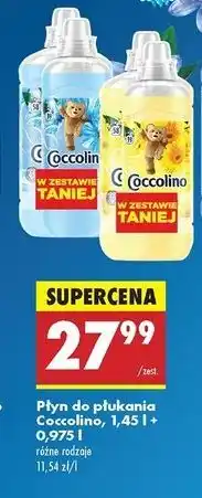 Biedronka Płyn do płukania happy yellow 1.45 l + 0.975 Coccolino oferta