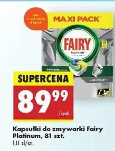 Biedronka Kapsułki do zmywarki lemon Fairy Platinum oferta