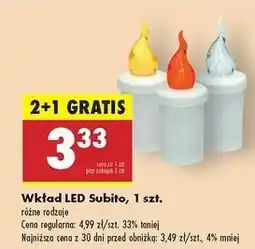 Biedronka Wkład led 30 dni żółty Subito oferta