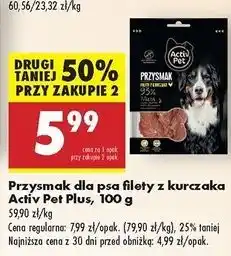 Biedronka Przysmak dla psa filety z kurczaka Activ Pet oferta