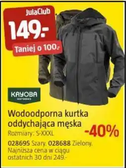 Jula Wodoodporna kurtka oddychająca męska oferta