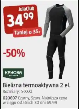 Jula Bielizna termoaktywna 2 el. oferta