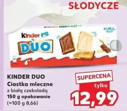 Kaufland Ciastka mleczne z białą czekoladą Kinder Duo oferta
