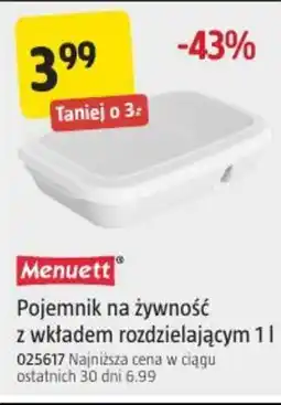 Jula Pojemnik na żywność z wkładem rozdzielającym 1 l oferta