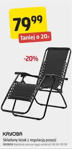 Jula Składany leżak z regulacją pozycji oferta