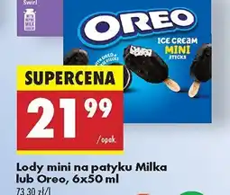 Biedronka Lody mini na patyku Oreo 6-pak oferta