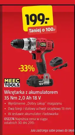 Jula Akumulatorowa wkrętarka Meec Tools oferta