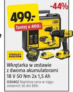 Jula Akumulatorowa wkrętarka Stanley oferta