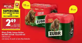 Biedronka Piwo Żubr oferta