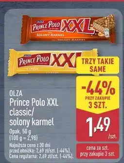 ALDI Wafelek solony karmel Prince Polo Xxl oferta