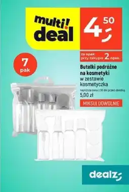 Dealz Butelki podróżne na kosmetyki oferta