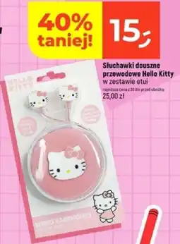 Dealz Słuchawki douszne przewodowe Hello Kitty oferta