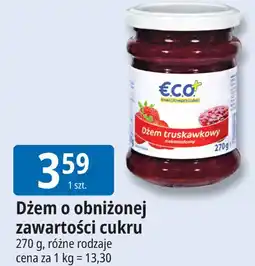 E.Leclerc Dżem o obniżonej zawartości cukru różne rodzaje ECO+ oferta