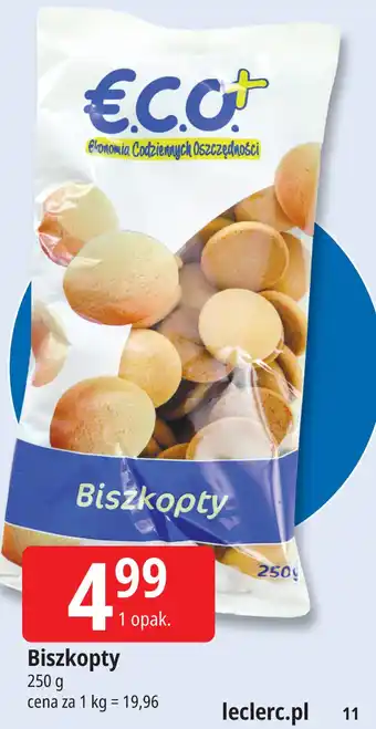 E.Leclerc Biszkopty ECO+ oferta