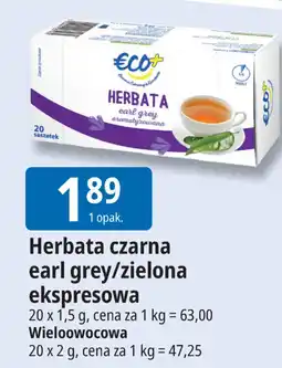 E.Leclerc Herbata czarna earl grey/zielona ekspresowa ECO+ oferta