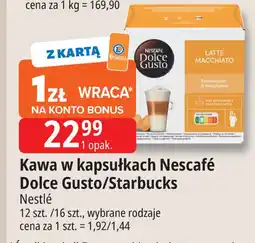 E.Leclerc Kawa w kapsułkach Nescafe Dolce Gusto/Starbucks Nestle oferta
