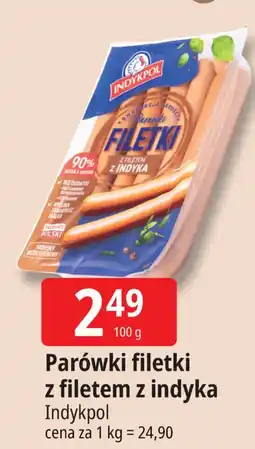 E.Leclerc Parówki filetki z filetem z indyka Indykpol oferta