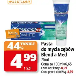 E.Leclerc Pasta do zębów extreme mint kiss Blend-A-Med 3D White oferta