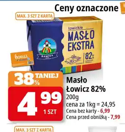 E.Leclerc Masło ekstra 82% Łowicz 1906 Łowickie oferta