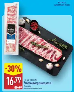 ALDI Żeberka wieprzowe paski Mięsne Specjał oferta