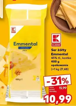Kaufland Ser żółty Emmental 45% tł. K-Classic oferta