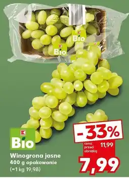 Kaufland Winogrona jasne BIO K-Bio oferta