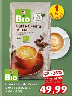Kaufland Kawa ziarnista Crema BIO K-Bio oferta