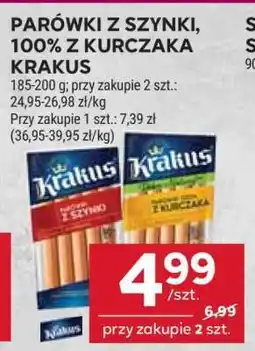 Stokrotka Market Parówki z szynki, 100% z kurczaka Krakus oferta