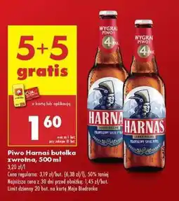 Biedronka Piwo Harnas butelka zwrotna 500 ml oferta